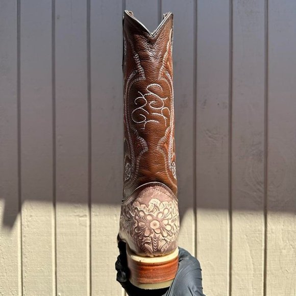 #48 Brown Chiseled Details Crix Style Western Boot main image 4